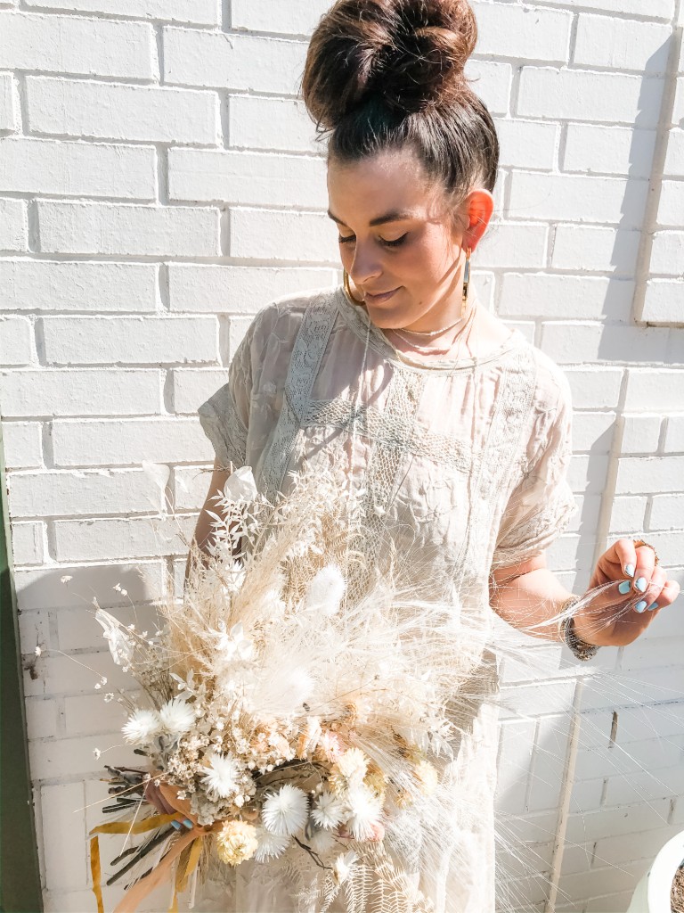 white Parisian style flowers