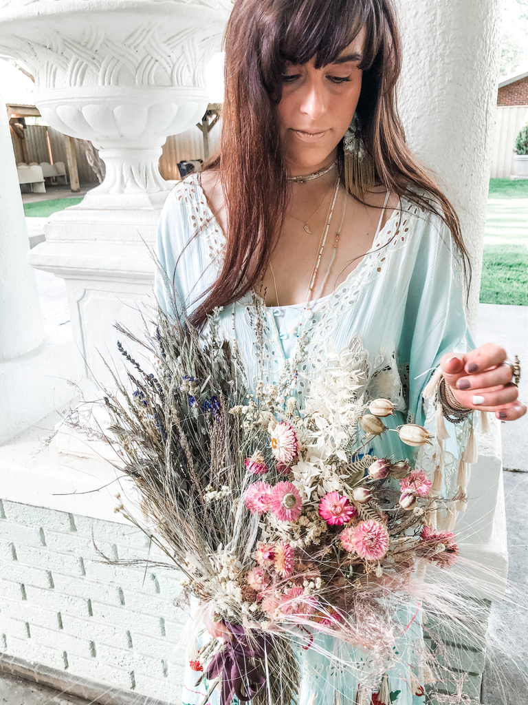 Bohemian bridal bouquet